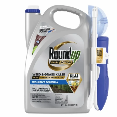 Dual Action Weed & Grass Killer + 4 Month Preventer, 1 Gallon Sure Shot Wand