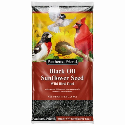 Black Oil Sunflower Seed Wild Bird Food, 5 Lb. Bag