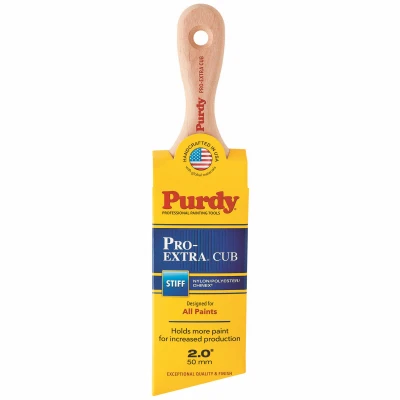 Pro Extra Cub Paint Brush, Holds More Paint, Short Handle, 2 In.