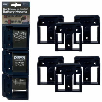 Bosch 18V Battery Holder Mounts, 6-Pk.