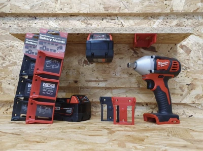 Milwaukee M18 Red Battery Mounts, 6-Pk.