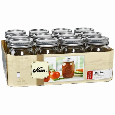 Canning Jars, Regular Mouth, Pint, 12-Pk.