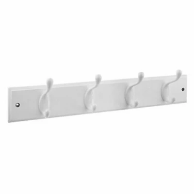 18" WHT/WHT Hook Rail