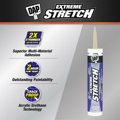 Extreme Stretch Premium Urethanized Sealant Almond Color 10.1 Ounce Tube