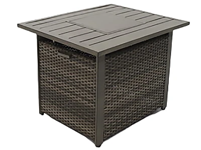 Catania Slat-Top Gas Fire Pit Table, 27 x 34 In.