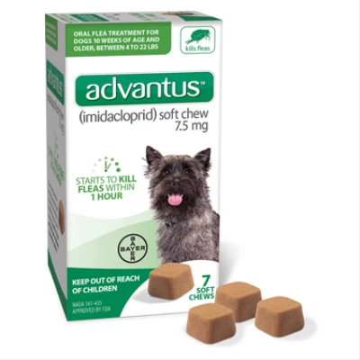 Advantus Soft Chew Flea Treatment for Dogs 4-22-Lbs. 7 Doses