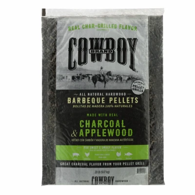 Hardwood BBQ Pellets, Charcoal & Apple, 20 Lbs.