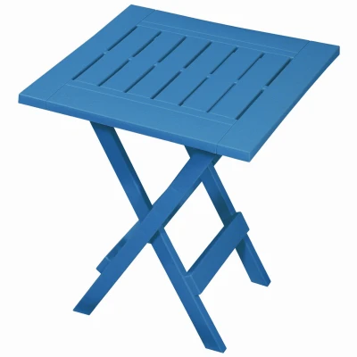 Resin Folding Table In Island Blue - Weather Resistant & Portable Design