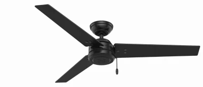 Cassius Outdoor Ceiling Fan, Matte Black, 52-In.