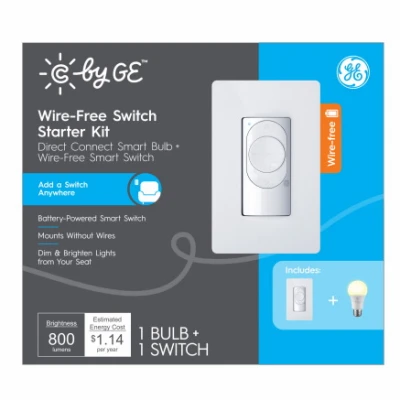 Cync Wireless Light Switch + LED Bulb, 9.5 Watt Soft White