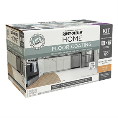 HOME Flooring Coating Kit, Ultra White Base + Top Coat, Qt. Each