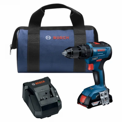 18-Volt EC Cordless 1/2 In. Hammer Drill/Driver Kit, Brushless Motor, Lithium-Ion Battery + Charger