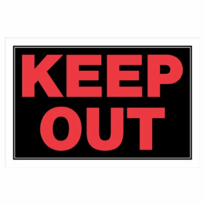 Keep Out Sign, 8 x 12-In.