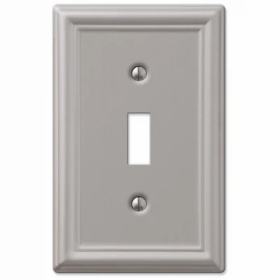 Chelsea Wall Plate, Brushed Nickel, Steel, 1 Toggle