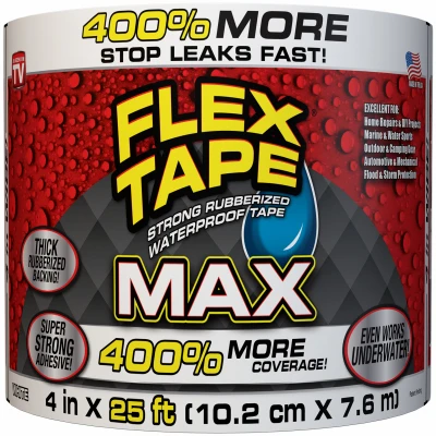 Flex Tape Max, White, 4 In. x 25 Ft.