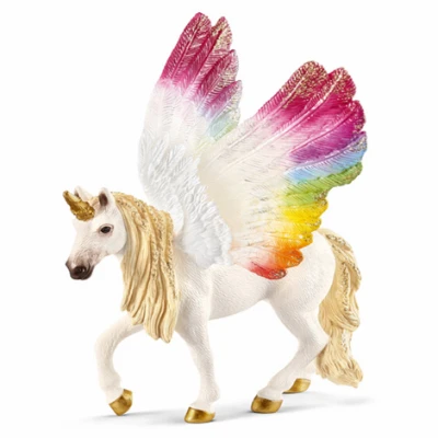 Rainbow Winged Unicorn Toy Animal Figure For Ages 3 And Up - Model 70576