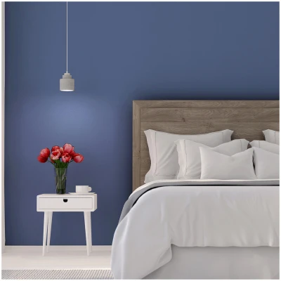 Sure Color Interior Wall Paint and Primer Eggshell Finish Smoked Navy 1 Gallon