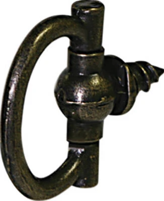 Decorative Screw Rings, Antique Brass, 5/8-In., 2-Pk.