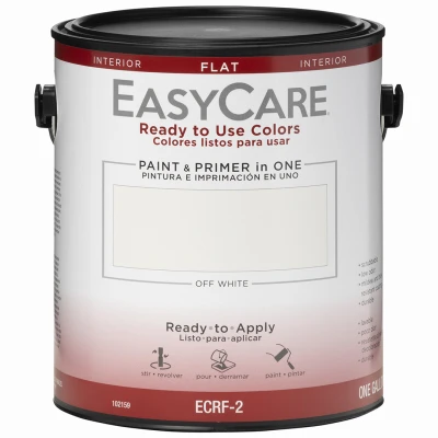 Ready To Use Colors Interior Flat Latex Paint & Primer, Off White, Gallon