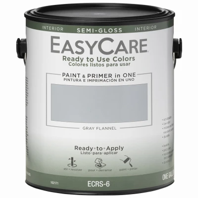 Ready To Use Colors Paint & Primer, Interior Semi-Gloss Latex, Gray Flannel, Gallon