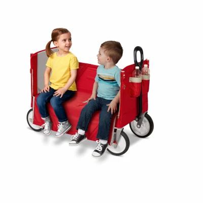 3-In-1 EZ Fold Wagon with Canopy, Collapsible Utility Cart for Outdoor and Indoor Use