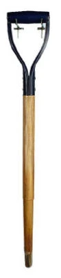 Shovel Handle, Straight, Hollowback, D-Grip, Ash, 30 In.