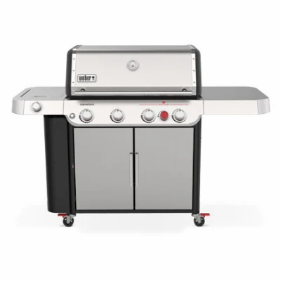 Genesis S-435 4-Burner LP Gas Grill, 48,000 BTU + Side & Sear Burners, Stainless Steel