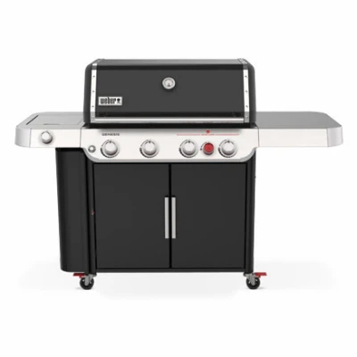 Genesis E-435 4-Burner LP Gas Grill, 48,000 BTU + Side & Sear Burners, Black