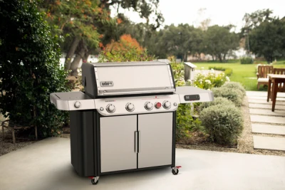 Genesis SPX-435 Smart Technology Four-Burner Liquid Propane Gas Grill with Forty-Eight Thousand BTU, Side Burner, Sear Burner, and Stainless Steel Construction