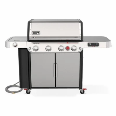 Genesis SPX-435 Smart Tech 4-Burner Natural Gas Grill, 48,000 BTU + Side & Sear Burners, Stainless Steel