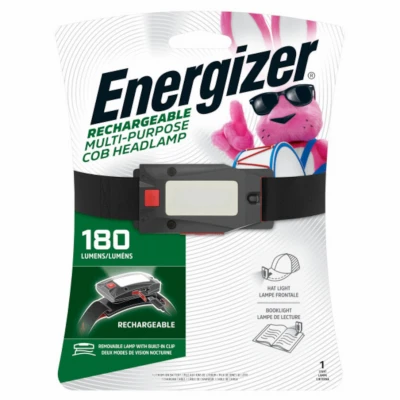 Rechargeable Headlamp with 180 Lumens Brightness, Adjustable Strap, and Long-Lasting Battery