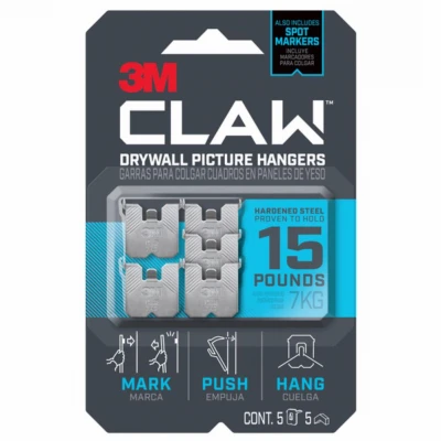 3M Claw 5PK 15LB Hanger