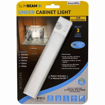 SLIMBEAM+ Under Cabinet LED Light, Rechargeable (No wiring), Motion Activated