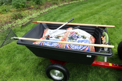 Polyethylene Dump Cart with 10 Cubic Feet Capacity and 650 Pounds Load Limit