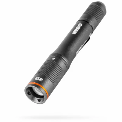 Columbo 100 Lumen LED Pen Light, Zoom & 3 Light Modes, Aluminum, AAA Batteries Included