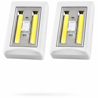 FlipIt 400 COB LED Light Switch Light, 2 Light Modes, 2-Pk.
