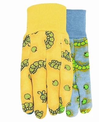 Caterpillar Print Jersey Gloves, Kids' Size