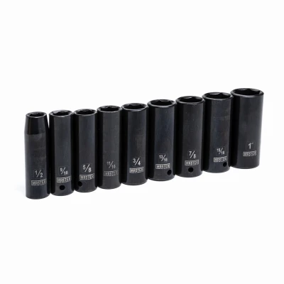 9-Pc. SAE Deep Impact Socket Set, 1/2 In. Drive