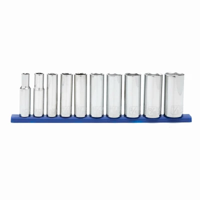 MASTER MECHANIC 10-Pc. SAE Deep Socket Set, 3/8 In. Drive