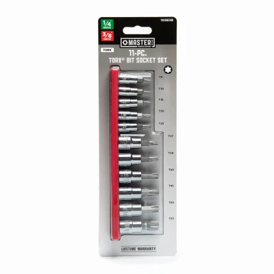 11-Pc. Torx Bit Socket Set, 1/4 & 3/8 in. Drive