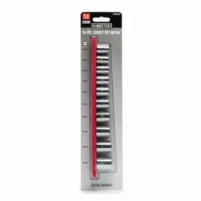 10-Pc. Metric Socket Set, 3/8 In. Drive
