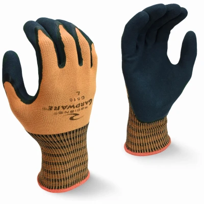 High-durability Nitrile Work Gloves With Knit Liner For Men, Medium Size