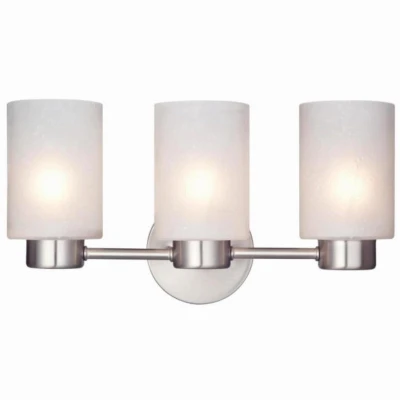 Sylvestre 3-Light Wall Fixture, Brushed Nickel, 8.25 x 15.75-In.