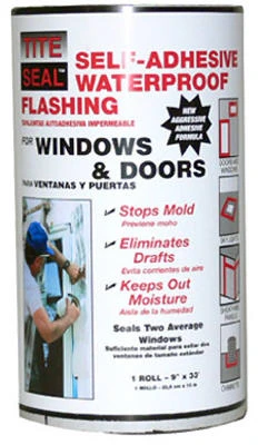Self-adhesive Waterproof Window & Door Flashing, 9-inch X 33-feet, Tite Seal