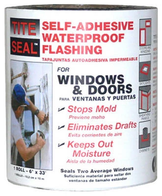 Flashing, Window & Door, Self-Adhesive, Waterproof, 6-In. x 33-Ft.