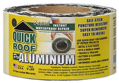 Roof Seal Tape, Aluminum, 3-In.  x 25-Ft.