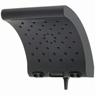 Evolution 5-Spray WaterSense Rain Shower Head, Fixed Mount, 1.8 GPM, Matte Black, 8.75 In.