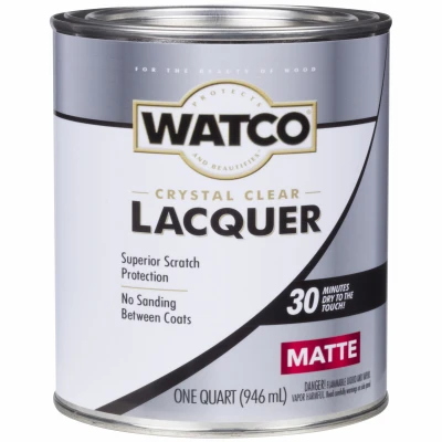 Clear Matte Lacquer Wood Finish, 1 Quart For Interior Surfaces