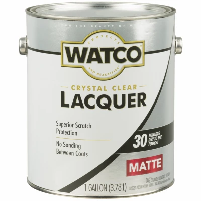 Clear Matte Lacquer Wood Finish, 1 Gallon For Interior Surfaces