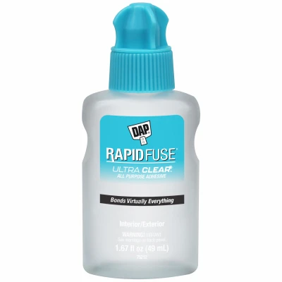 RapidFuse Ultra Clear Adhesive, 1.67 Ounce Bottle, Fast Bonding